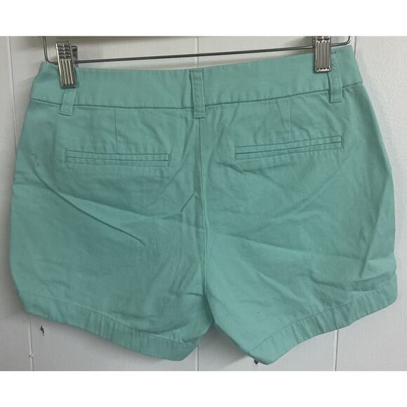 J Crew Women’s Mint Green Heathered Cute Summer Fashion‎ Chino Shorts Size 0 - Picture 3 of 5